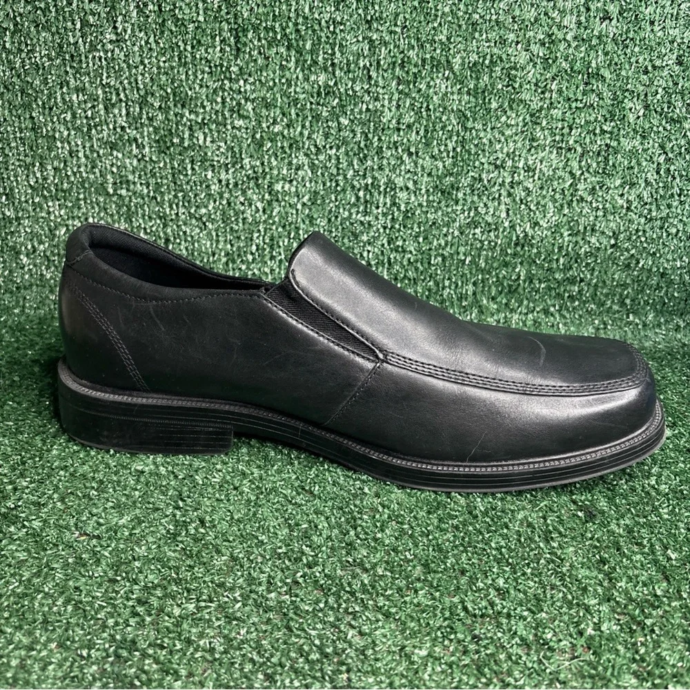 Capital by Rockport Black Leather SlipOn Loafers‎ Dress Shoes APM77211 Mens 14 M